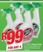 Handy Andy All Purpose Bathroom/Kitchen/Multipurpose Cleaner-4 x 500ml