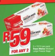 Supa Mama Medium/Large Freezer Bgas-2 x 10/15 Per Pack