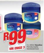Vaseline petroleumjellie verskeidenheid-3 x 450ml
