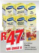 Purity sap vir babes verskeidenheid-6 x 200ml