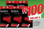 Kotex Pantyliners-5X40's Per Pack