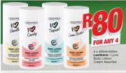 Lentheric I Love Body Lotion/Cream-4X400ml/450ml