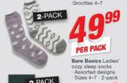 Bare Basics Ladies Cozy Sleep Socks-Per Pack