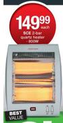 SCE 2 Bar Quartz Heater 800W-Each