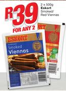 Eskort Smoked Red Viennas-2x500g