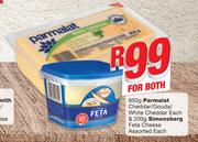 Parmalat Cheddar/Gouda/White Cheddar-850g Each & Simonsberg Feta Cheese-200g Each