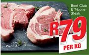 Beef Club & T-Bone Steak-Per kg