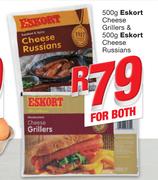 Eskort Cheese Grillers-500g & Eskort Cheese Russians-500g