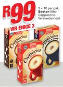 Boston Kits-Cappuccino Verskeidenheid-3 x 10 Per Pack