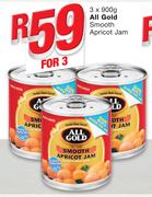 All Gold Smooth Apricot Jam-3 x 900g