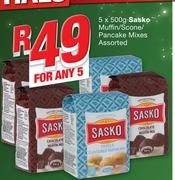 Sasko Muffin/Scone/Pancake Mixes Assorted-5 x 500g
