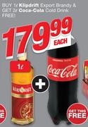 Klipdrift Export Brandy-1Ltr Each