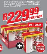 Castle Lager Cans-24x500ml Per Pack
