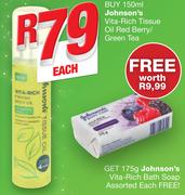 Johnson’s Vita-Rich Tissue Oil Red Berry/Green Tea-150ml Each