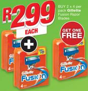 Gillette Fusion Razor Blades-2x4 Per Pack