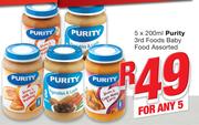 Purity 3rd Foods Baby Food-5x200ml
