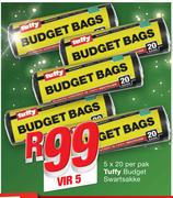 Tuffy Budget Swartsakke-5x20 Per Pak