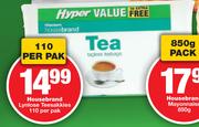 Housebrand Lynlose Teesakkies 110-Per Pack