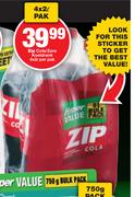 Zip Cola/Zero Koeldrank-4x2Ltr Per Pack