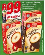 Boston Kits Cappucciino/warmsjokolade verskeidenheid-4 x 10 Per Pak