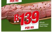 Whole Untrimmed Beef Fillet-Per Kg