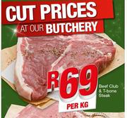 Beef Club & T-Bone Steak-Per Kg