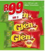 Glen Teesakkies-3 x 200 Per Pak