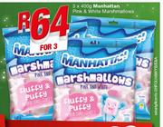 Manhattan Pink & White Marshmallows-3 x 400g