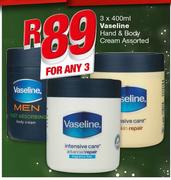 Vaseline Hand & Body Cream-3x400ml