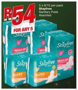 Stayfree Sanitary Pads-5x8/10 Per Pack