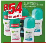 Garnier Aanrol Vir Mans/ Dames Verskeidenheid-5x50ml Vir Enige