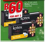 Kotex Tampons-3x16 Per Pack