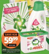 Ariel Auto/Downy Washing Powder-3Kg/Liquid Detergent-2Ltr/Capsules 21-Each