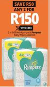 Pampers Baby Wipes Assorted-2 x 4 x 56/4 x 64 Per Pack
