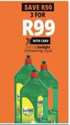 Sunlight Dishwashing Liquid-3 x 1.5Ltr