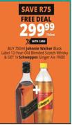 Johnnie Walker Black Label 12 Year Old Blended Scotch Whisky-750ml