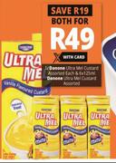 Danone Ultra Mel Custard Assorted-1Ltr Each & Danone Ultra Mel Custard Assorted-6 x 125ml Both For