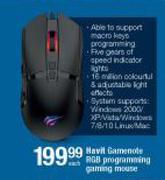 Havit Gamenode RGB Programing Gaming Mouse-Each