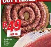 Grabouw Wors Thick/Thin-Per kg