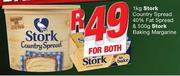 Stork Country Spread 40% Fat Spread 1kg & Stork Baking Margarine 500g-For Both