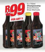 Championship Braai/ Chicken Braai Marinade-5x750ml