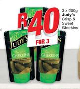 Judy's Crisp & Sweet Gharkins-3x200g