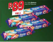 Bakers Iced Zoo Biscuits-4x150g