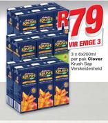 Clover Krush Sap Verskeidenheid-3x6x200ml