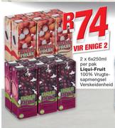 Liqui Fruit 100% Vrugtesapmengsel Verskeidenheid-2x6x250ml