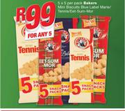 Bakers Mini Biscuits Blue Lable Marie/Tennis/Eet Sum Mor-5x5 Per Pack