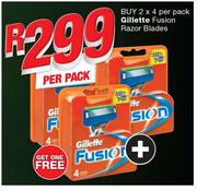 Gillette Fusion Razor Blades-2x4 Per Pack