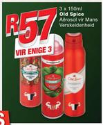 Old Spice Aerosol Vir Mans Verskeidenheid-Any 3x150ml