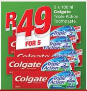 Colgate Triple Action Toothpaste-5x100ml