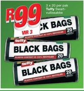 Tuffy Swart vullissakke-3 x 20 Per Pack